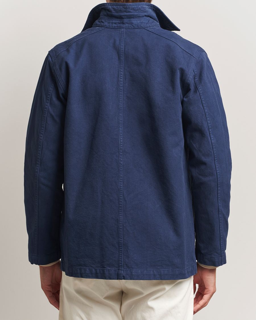 Mies | Takit | Drake's | Duck Cotton Canvas Chore Coat Navy