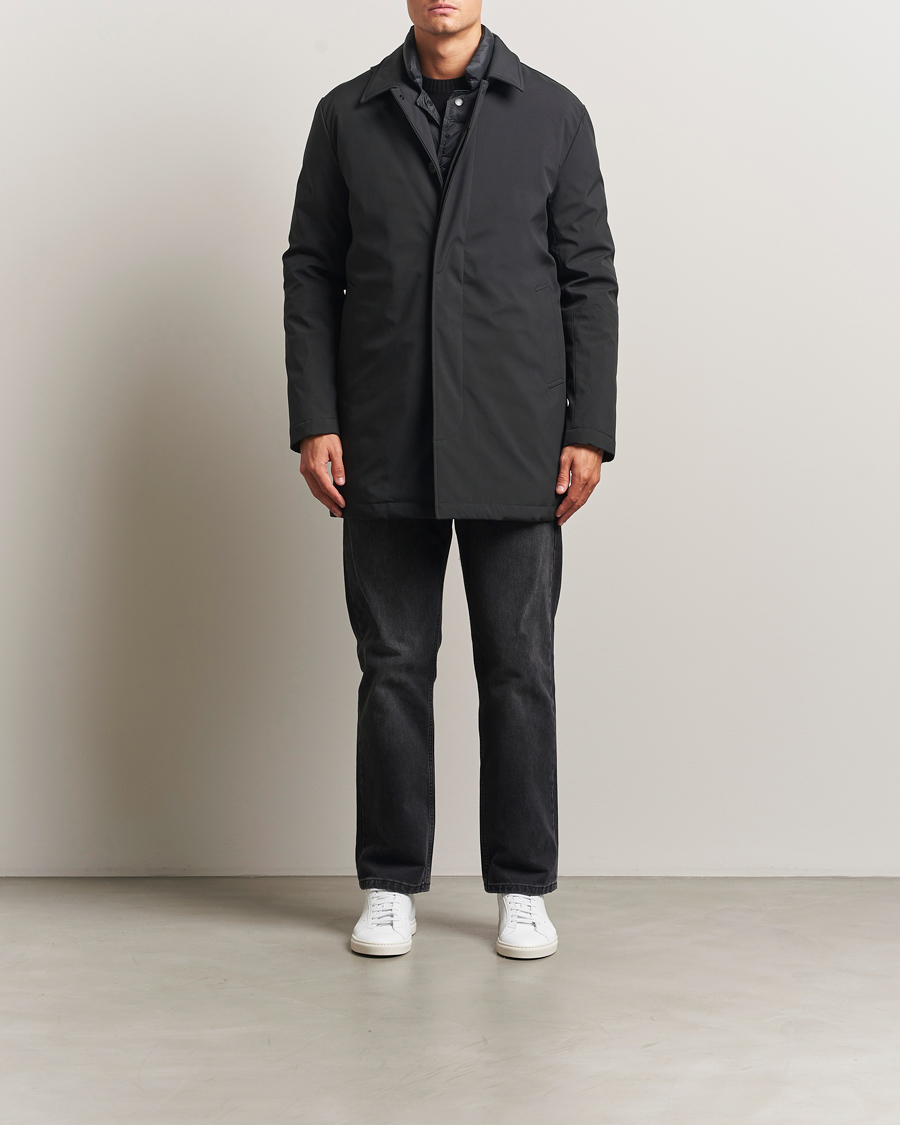 Mies | Takit | KnowledgeCotton Apparel | Climateshell Padded Carcoat Black