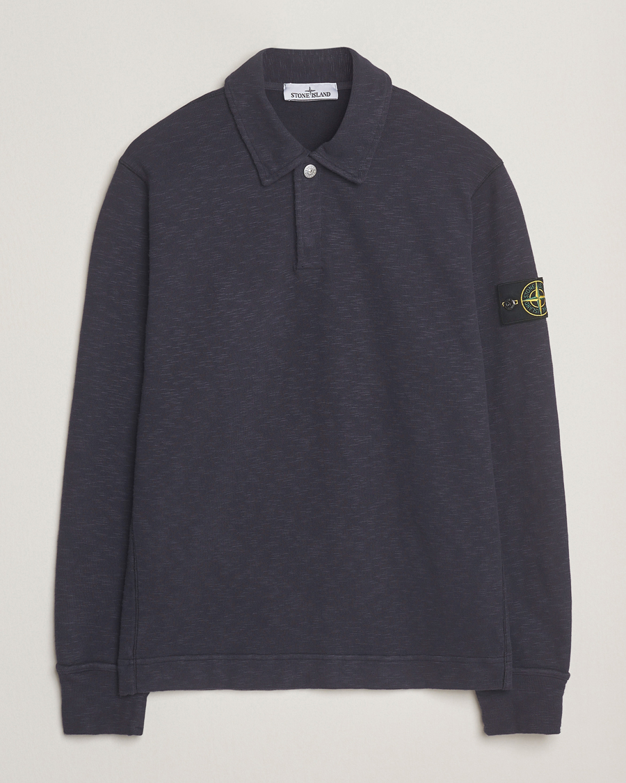 Mies | Puserot | Stone Island | Vanisé Brushed Heavy Cotton Polo Ink