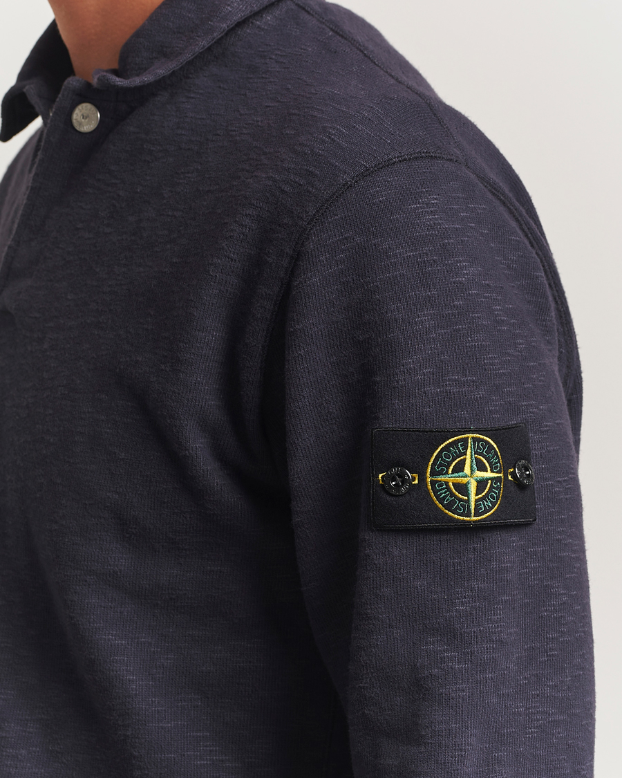 Mies | Puserot | Stone Island | Vanisé Brushed Heavy Cotton Polo Ink