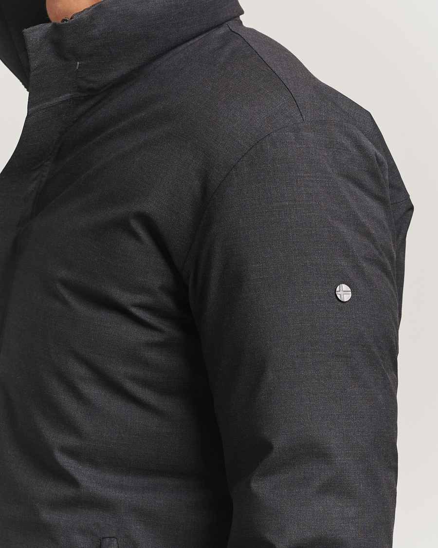 Mies | Takit | Scandinavian Edition | Axis Loro Piana Padded Coat Dark Grey Melange