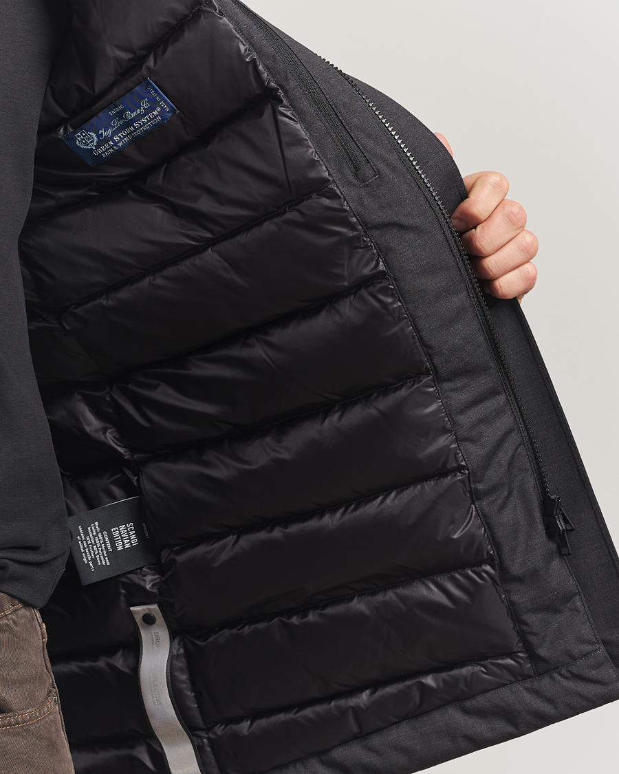 Mies | Takit | Scandinavian Edition | Axis Loro Piana Padded Coat Dark Grey Melange