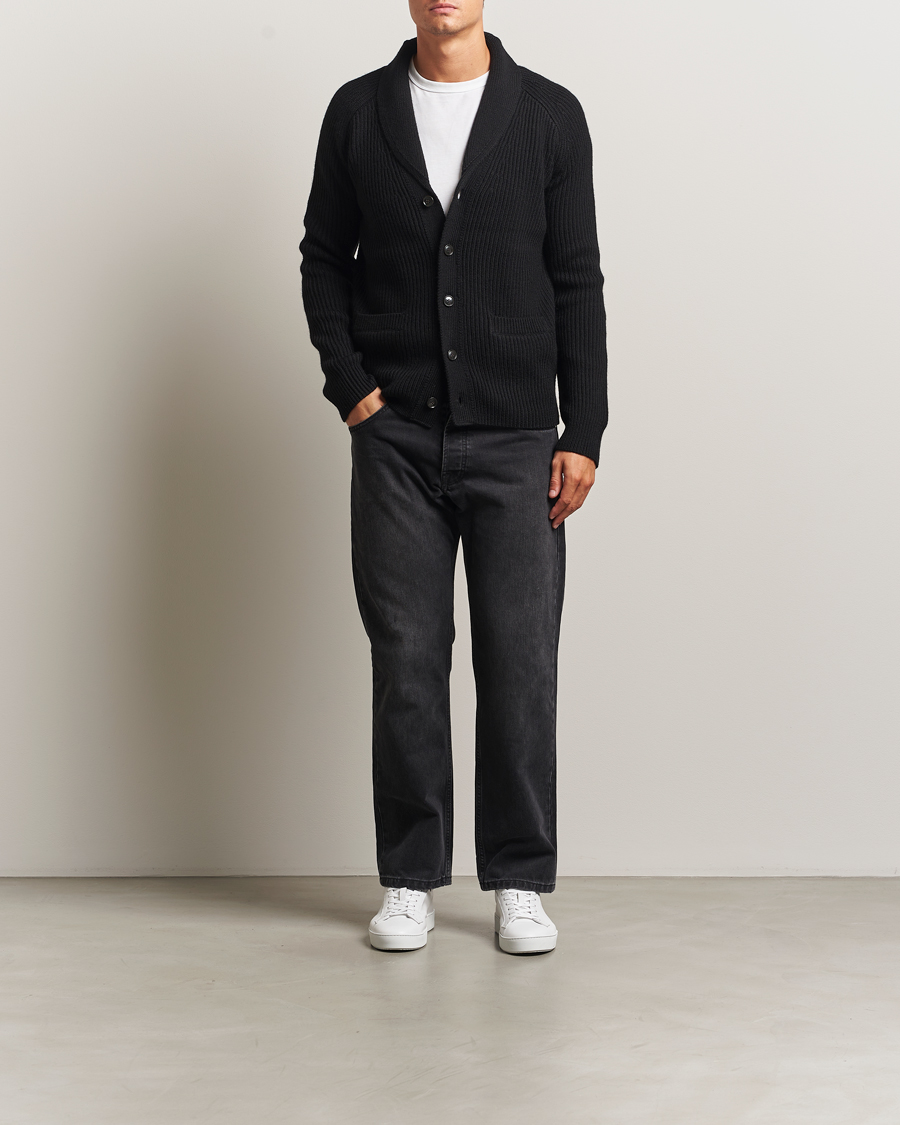Mies | Puserot | Tiger of Sweden | Lester Heavy Wool Cardigan Black