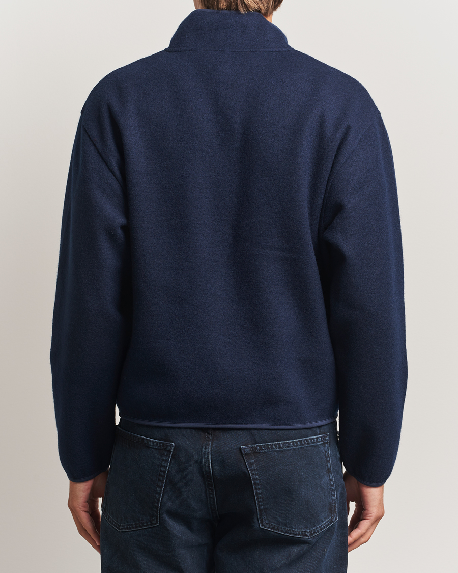 Mies | Puserot | Sunflower | Wool Half Zip Navy