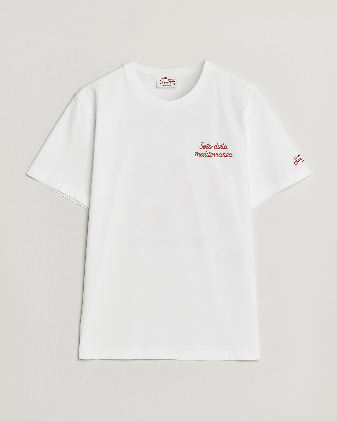 Mies | T-paidat | MC2 Saint Barth | Back Printed Cotton T-Shirt Dieta Mediterranea