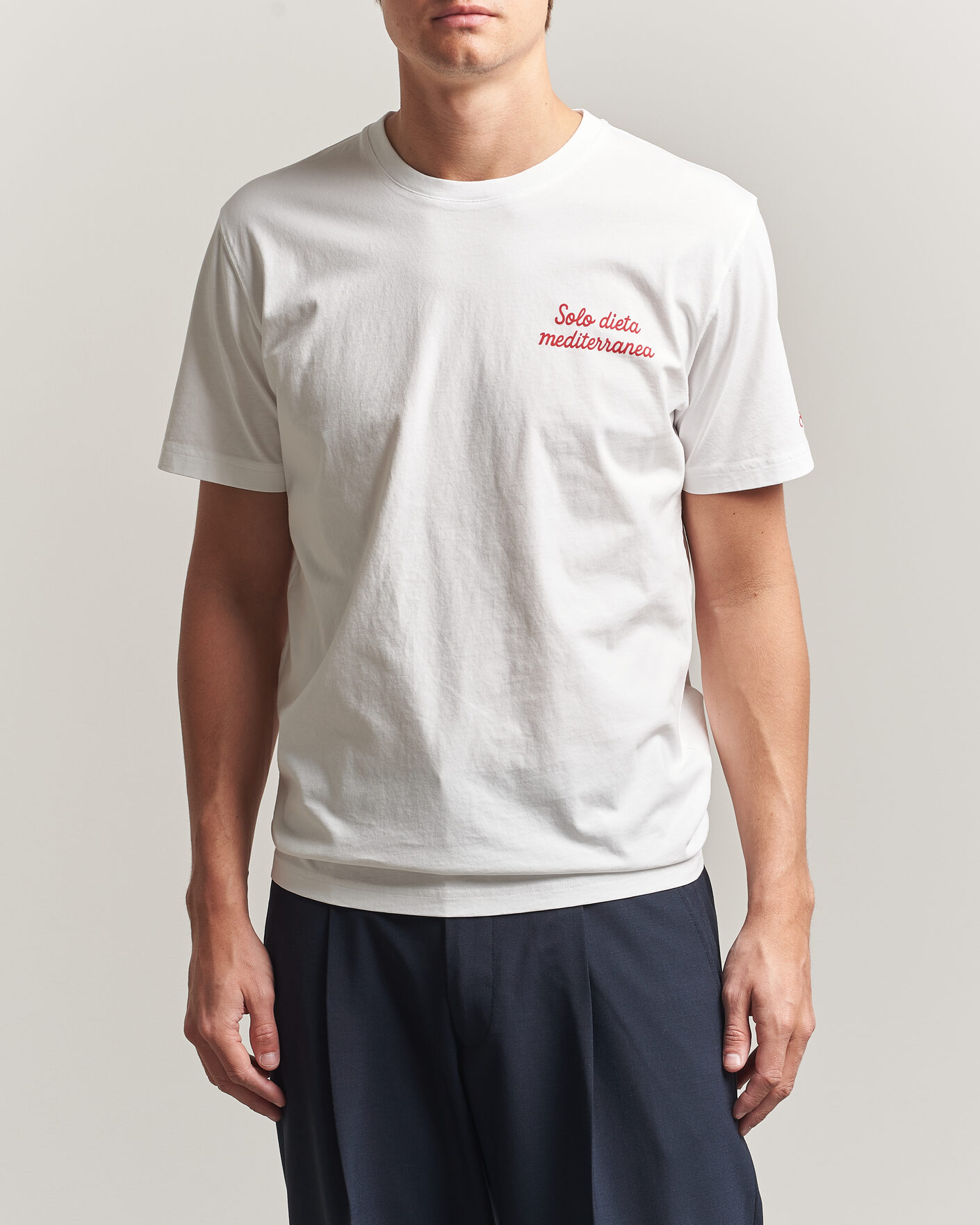 Mies | T-paidat | MC2 Saint Barth | Back Printed Cotton T-Shirt Dieta Mediterranea