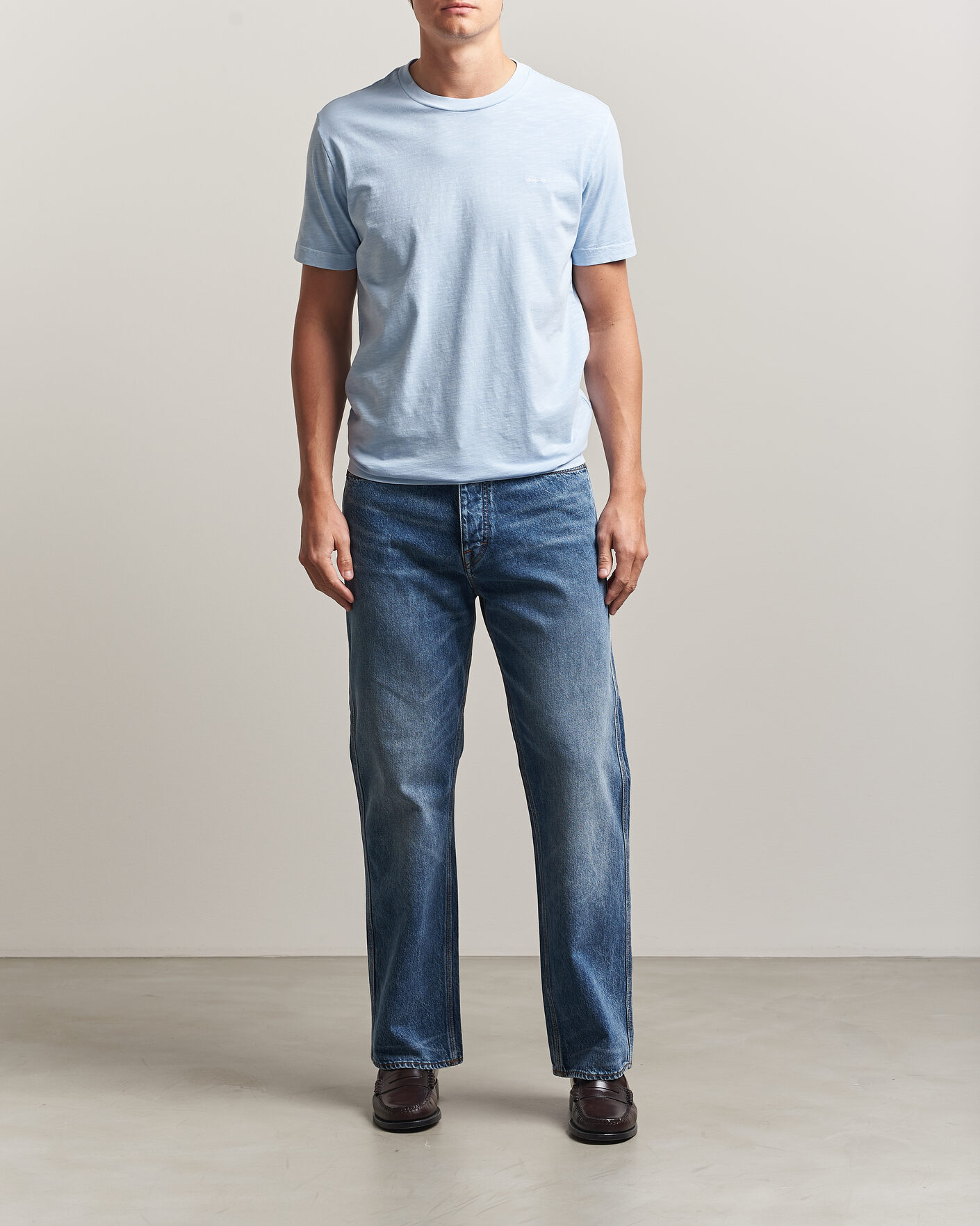 Mies | T-paidat | Gant | Washed Slub T-Shirt Fresh Blue