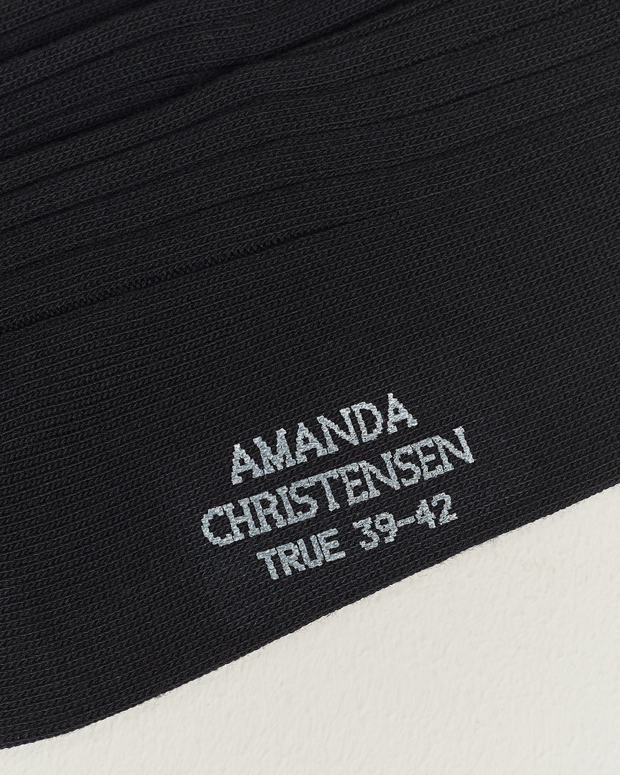 Mies | Sukat | Amanda Christensen | 12-Pack True Cotton Ribbed Socks Black
