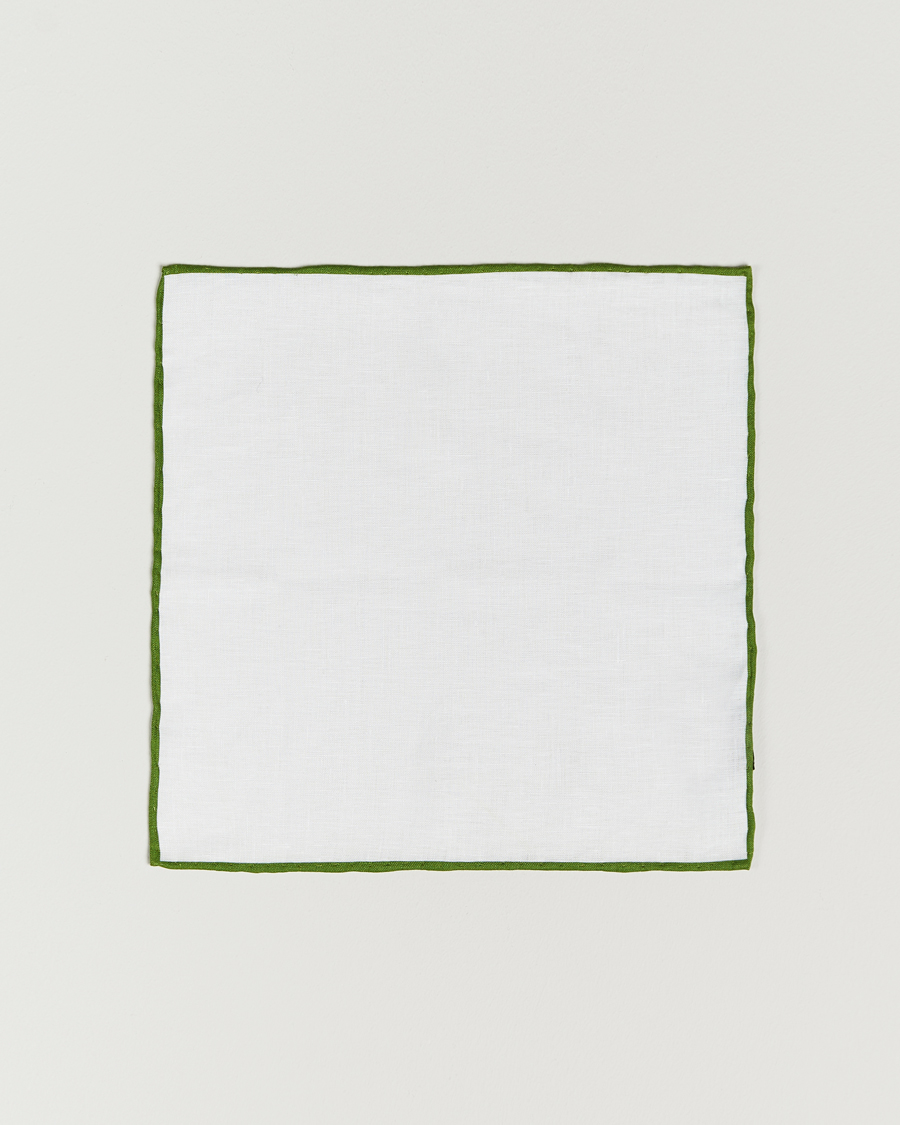 Mies | Taskuliinat | Amanda Christensen | Set Tie & Pocket Square Green/White