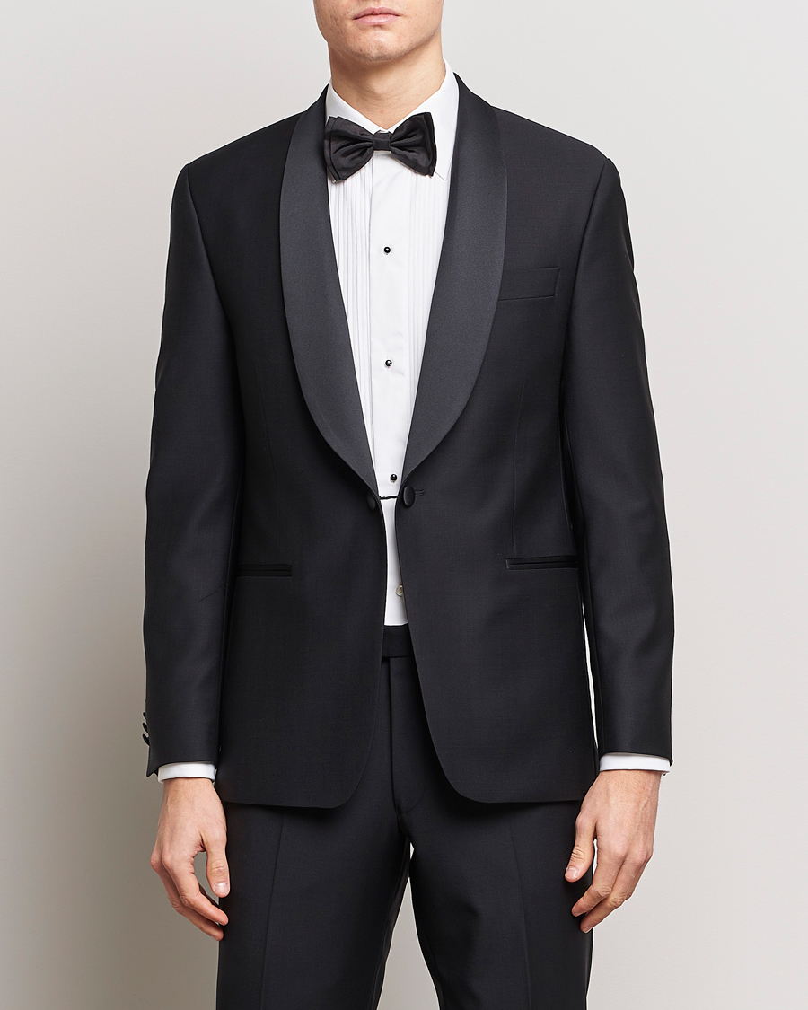 Mies | Oscar Jacobson | Oscar Jacobson | Figaro/Denz Straight Wool Tuxedo Suit Black