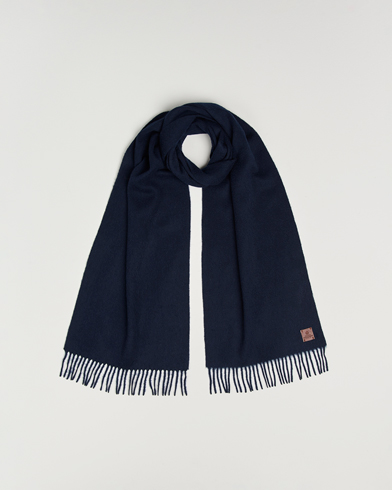 Amanda Christensen Wool Scarf Navy – Sininen