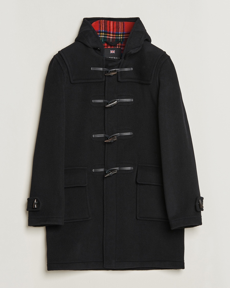 Gloverall Morris Duffle Coat Black/Royal Stewart – Musta