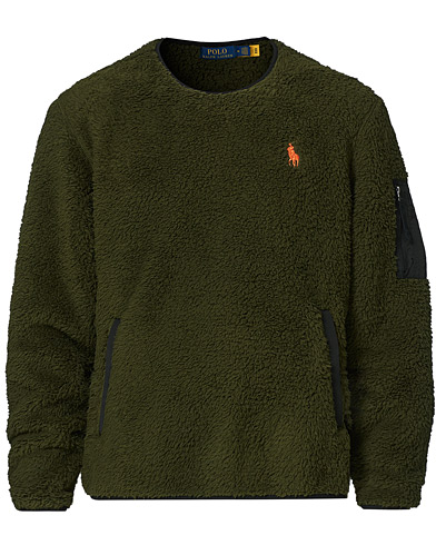 polo ralph lauren curly sherpa sweater company olive