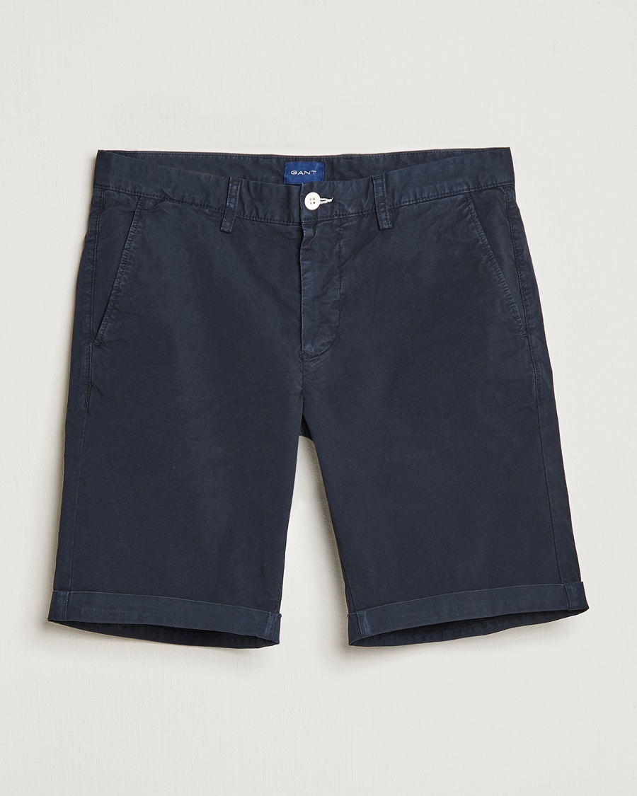 GANT Regular Sunbleached Shorts Marine – Sininen