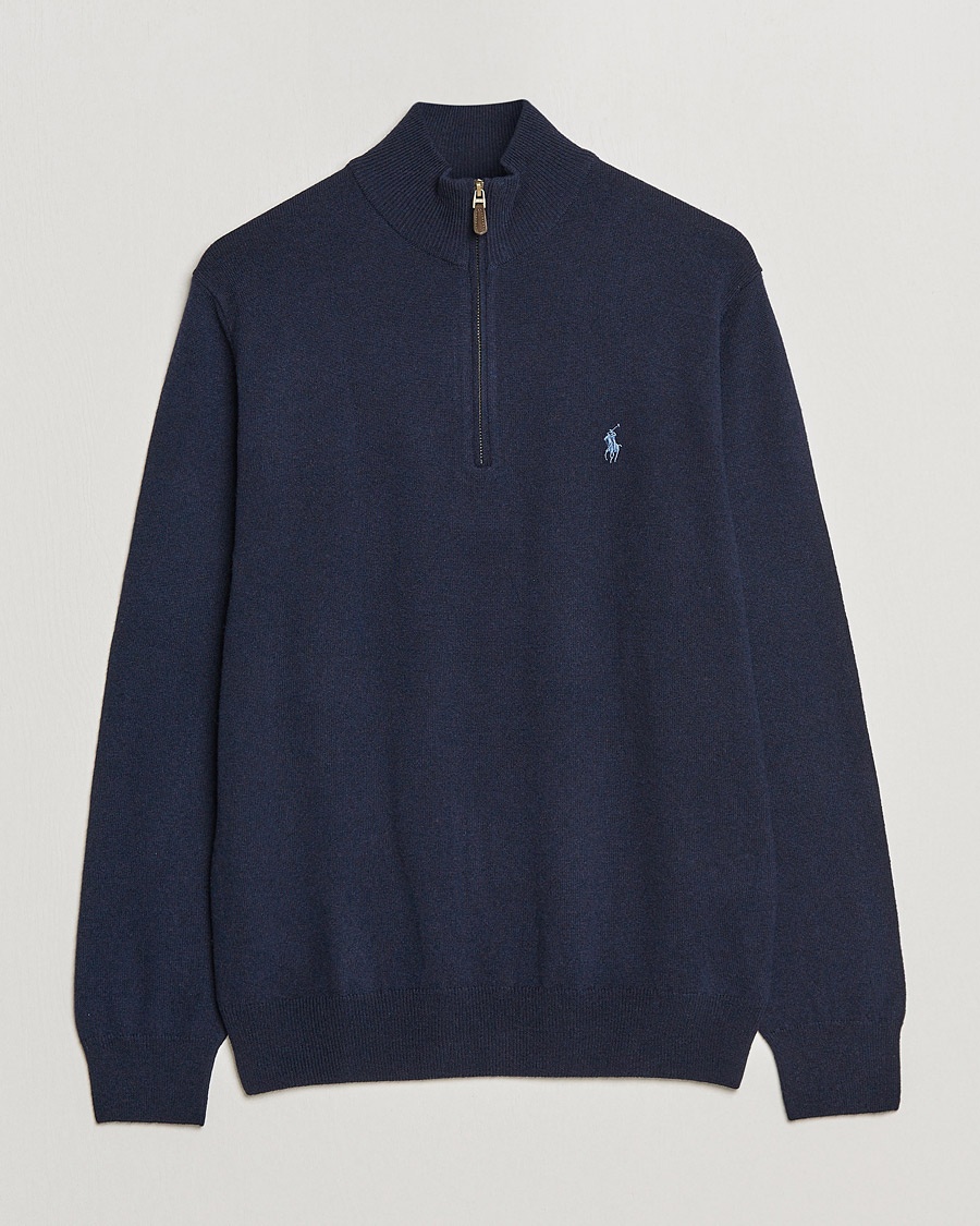 Polo Ralph Lauren Merino Half-Zip Sweater Hunter Navy – Sininen