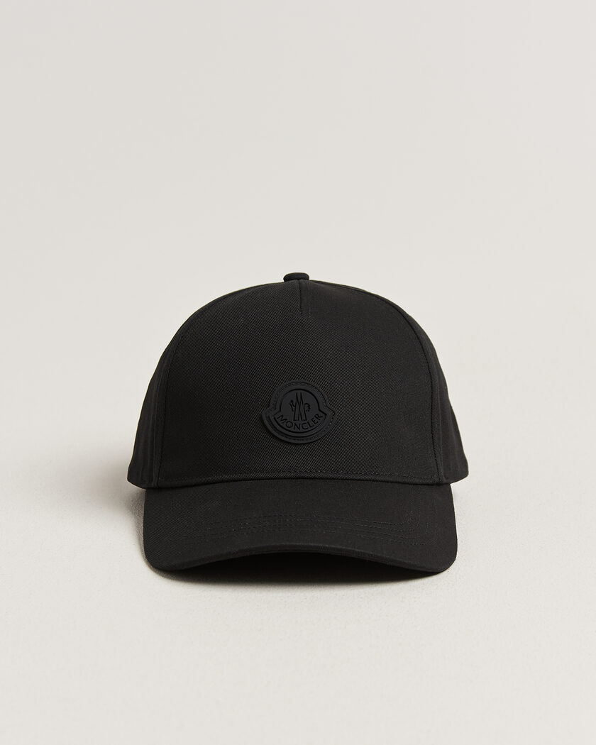 Moncler Tonal Logo Cap Black – Musta
