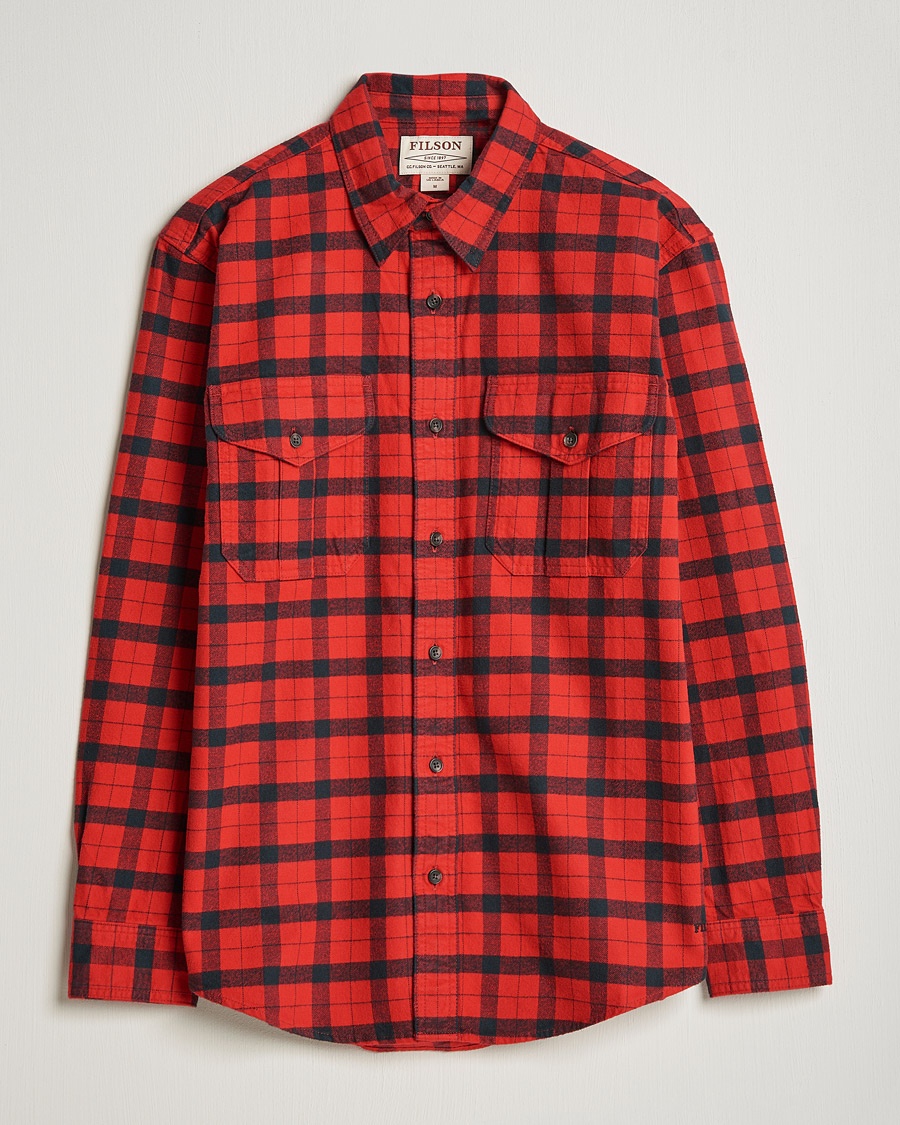 Filson Alaskan Guide Shirt Red Black Plaid – Punainen