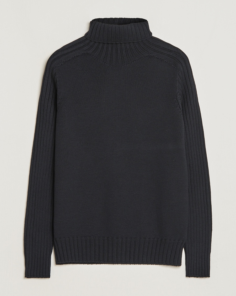 Gran Sasso Rainwool Rollneck Black – Musta