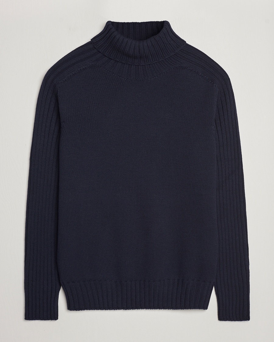 Gran Sasso Rainwool Rollneck Navy – Sininen