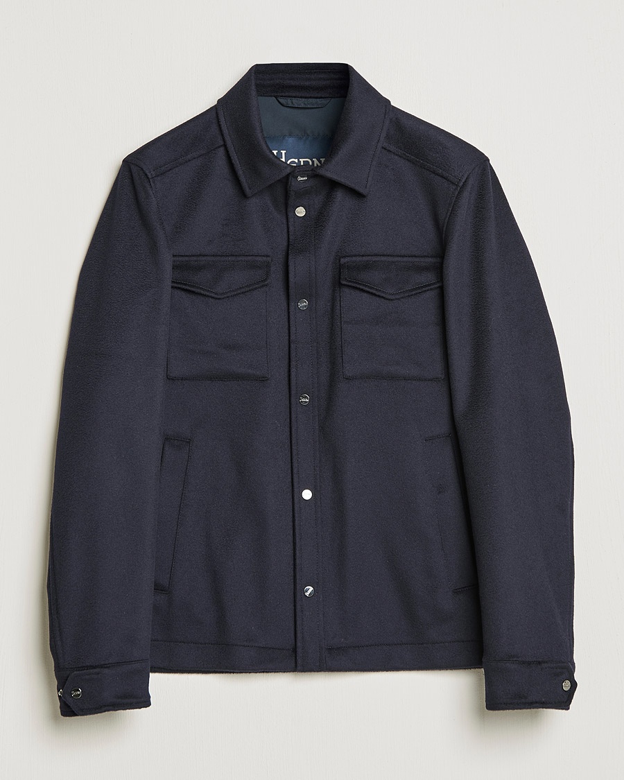Herno Cashmere Overshirt Navy – Sininen