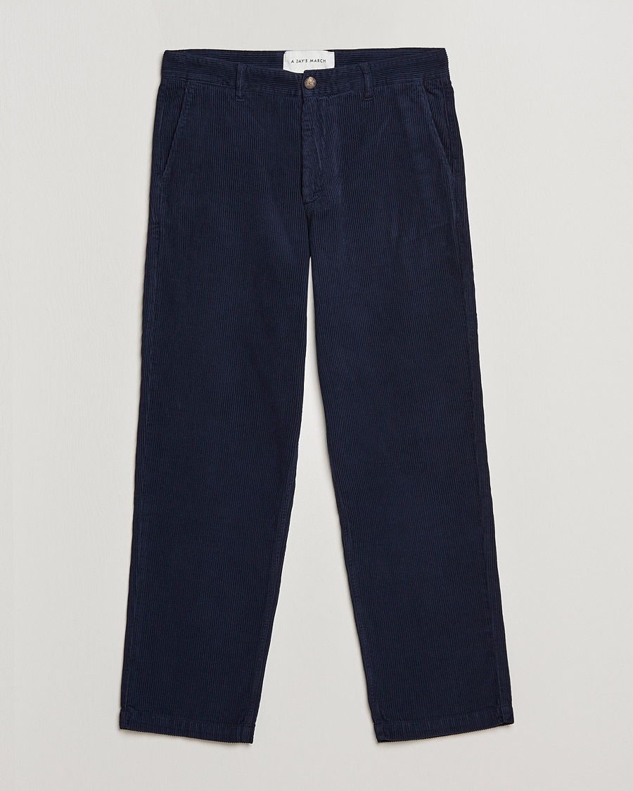 A Day's March Redwood Cord Trousers Navy – Sininen
