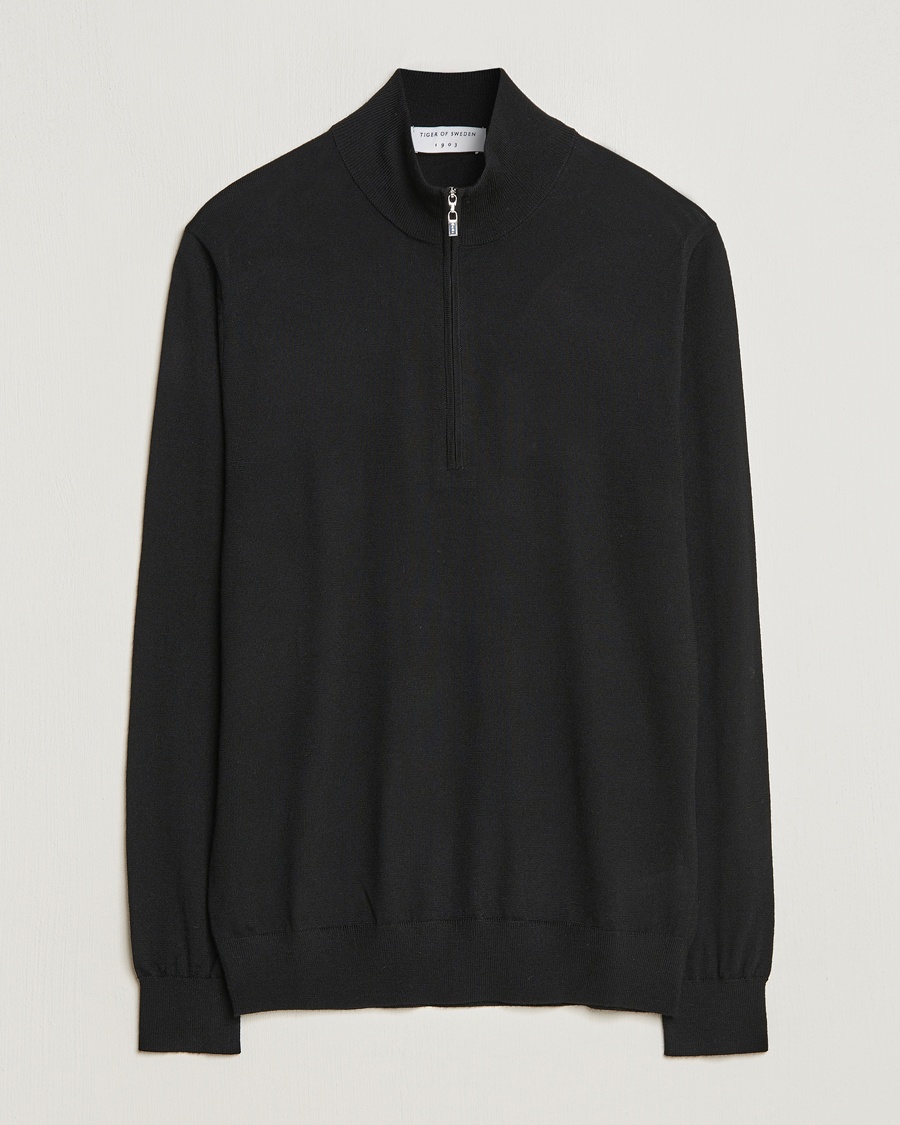 Tiger of Sweden Errol Merino Half Zip Black – Musta