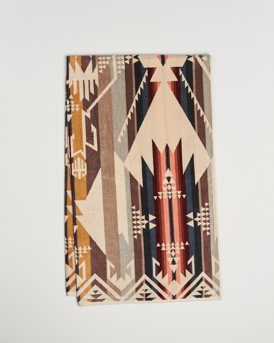 Pendleton Oversized Jacquard Spa Towel White Sands – Monivärinen