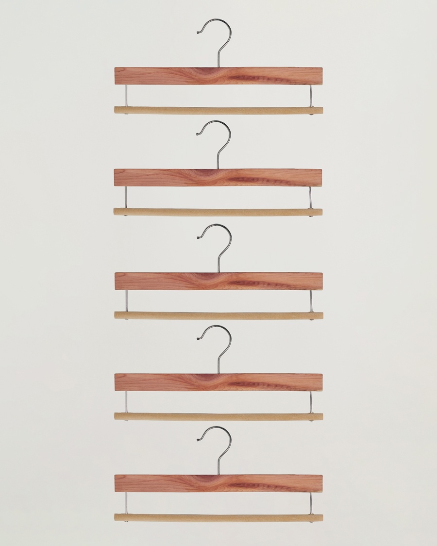 Care with Carl 5-Pack Cedar Wood Trouser Hangers