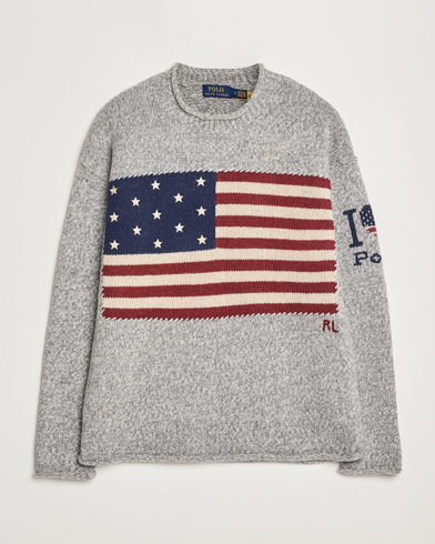  Wool Flag Sweater Grey Combo