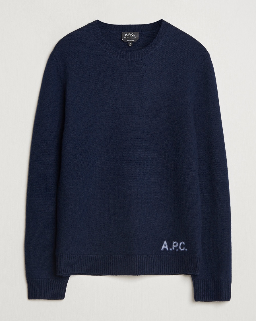 A.P.C. Edward Wool Knitted Sweater Dark Navy – Sininen