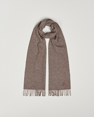  Merino Wool Dogtooth Scarf Beige Melange