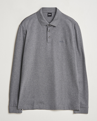  Pado Mercerized Long Sleeve Polo Medium Grey