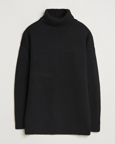  Submariner Chunky Wool Roll Neck Black