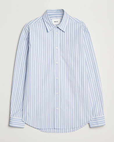  Colby Poplin Striped Shirt Blue/White