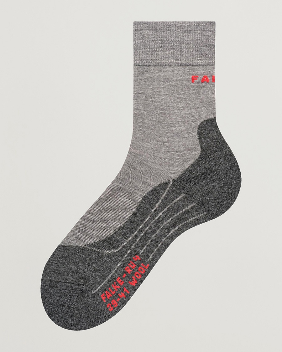 Falke Sport RU4 Endurance Wool Running Socks Light Grey Mel – Harmaa