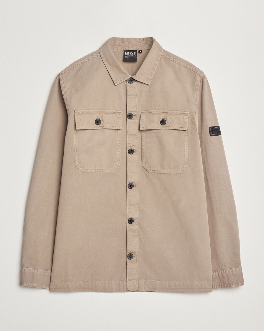 Barbour International Arlo Cotton Overshirt Brindle – Beige