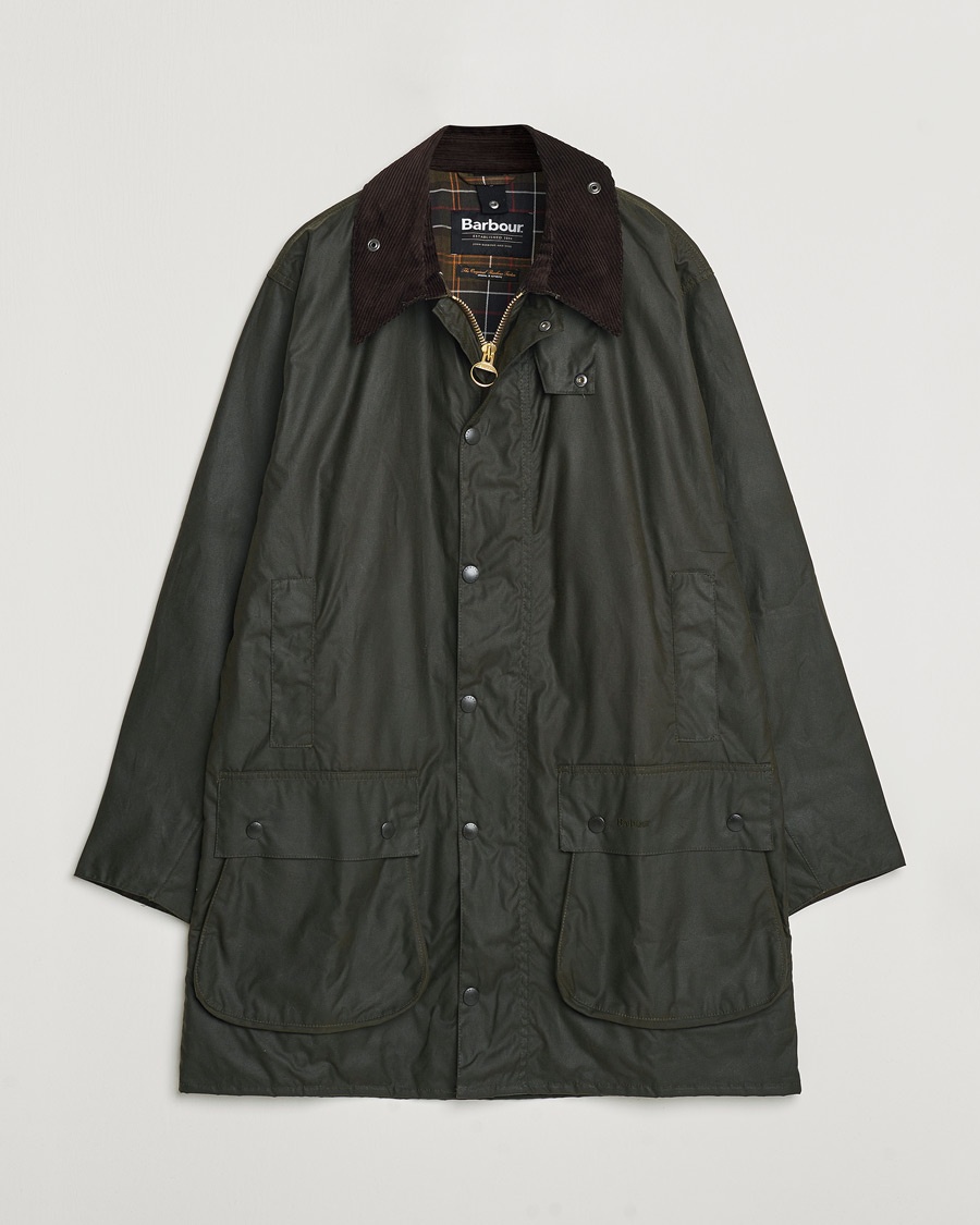 Barbour Lifestyle Border Wax Coat Archive Olive – Vihreä