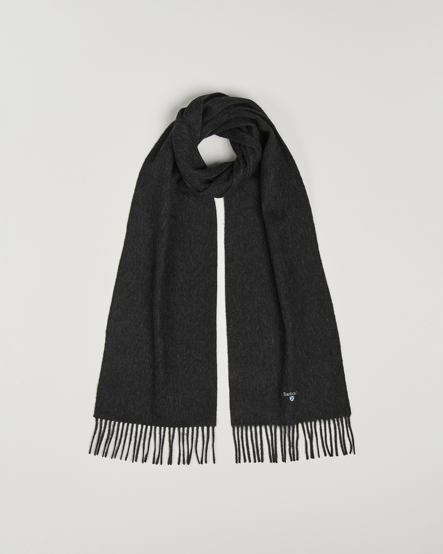 Barbour Lifestyle Plain Lambswool Scarf Charcoal – Harmaa