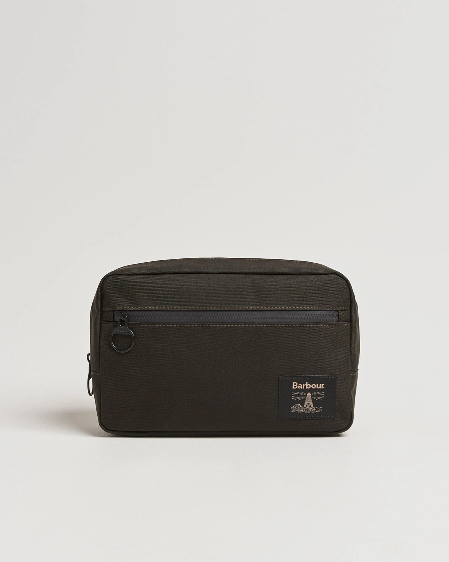 Barbour Lifestyle Field Canvas Washbag Olive/Black – Vihreä