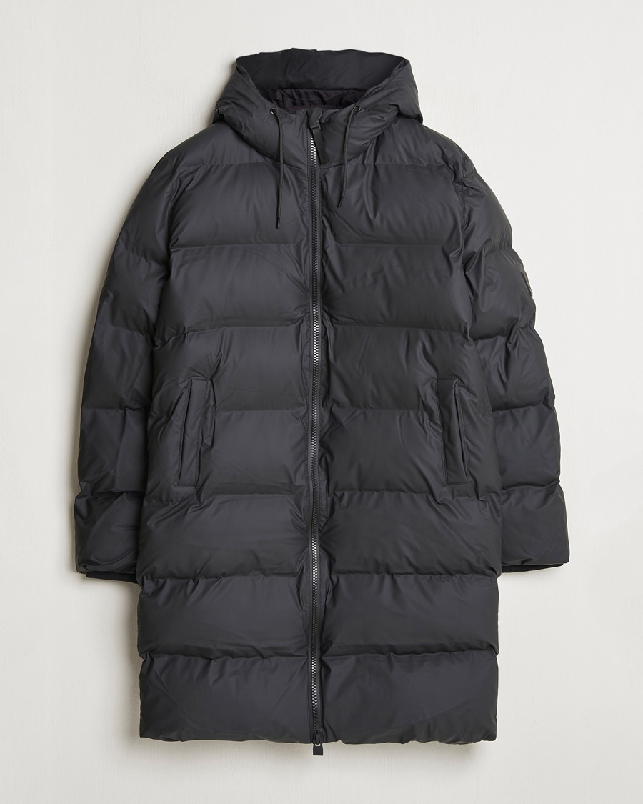 RAINS Alta Long Puffer Parka Black – Musta