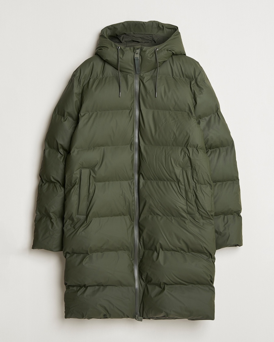RAINS Alta Long Puffer Parka Green – Vihreä