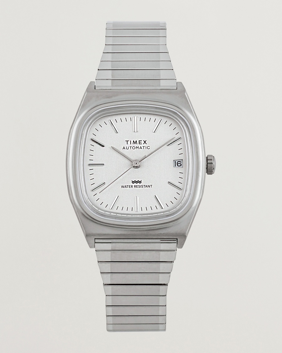 Timex 1983s Automatic Reissue 34mm White Dial – Valkoinen