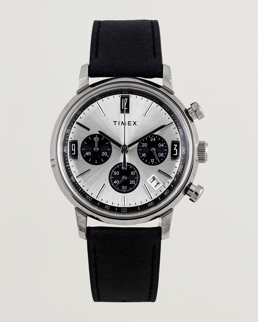 Timex Marlin Chrono Tachymeter 40mm Silver Dial – Hopea