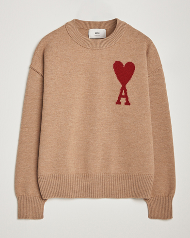  Big Heart Logo Crew Neck Camel