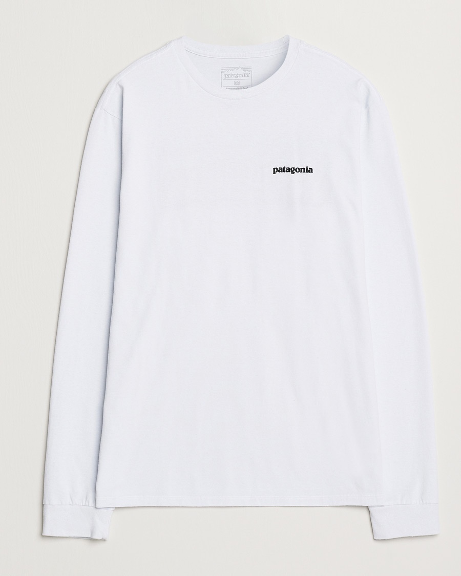 Patagonia P-6 Logo Responsibili LS T-Shirt White – Valkoinen