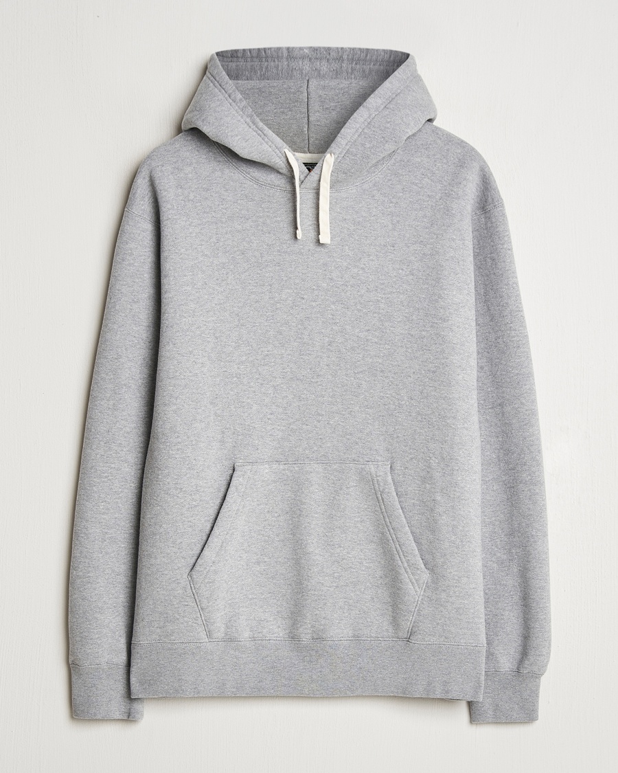 BEAMS PLUS Japanese Cotton Hoodie Heather Grey – Harmaa