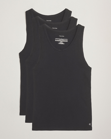 Calvin Klein 3-Pack Cotton Tank Top Black – Musta