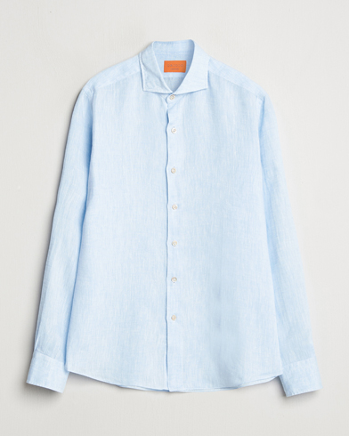  Linen Casual Shirt Light Blue