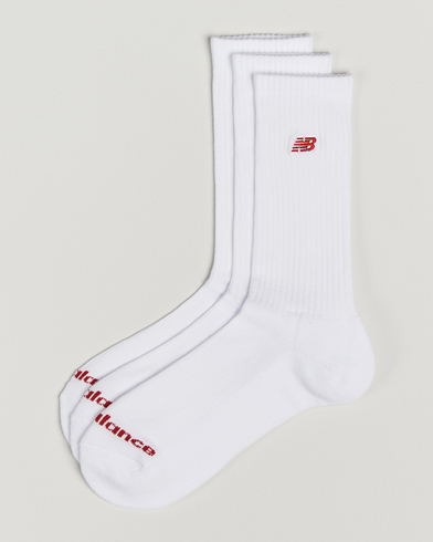 New Balance 3-Pack Patch Logo Socks White – Valkoinen