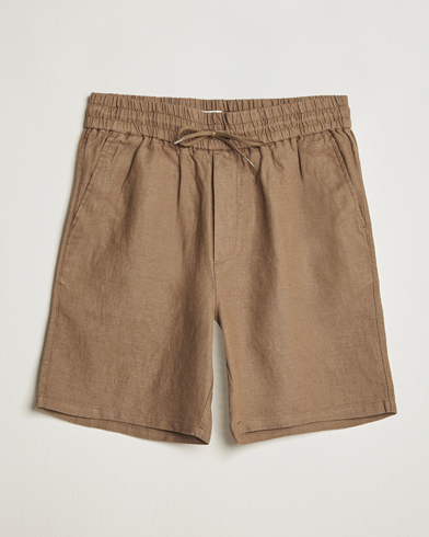 LES DEUX Otto Linen Shorts Cub – Ruskea